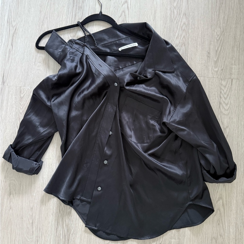 Alexander wang silk button up blouse
